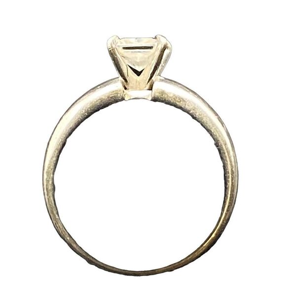 Sterling silver 925 cubic zirconia princess cut 1 karat ring size 8.5 - Picture 6 of 10